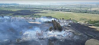 Waldbrand in Wennington, Ost-London