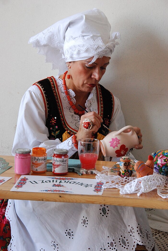 Kunsthandwerkerin in Krakau