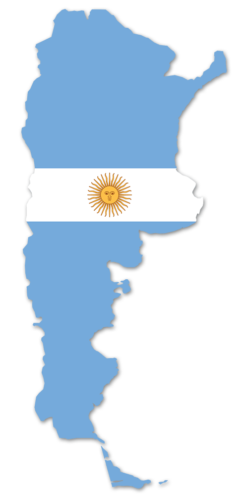 Argentinien Umriss