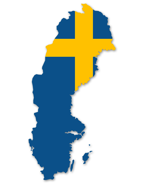 Schweden Umriss