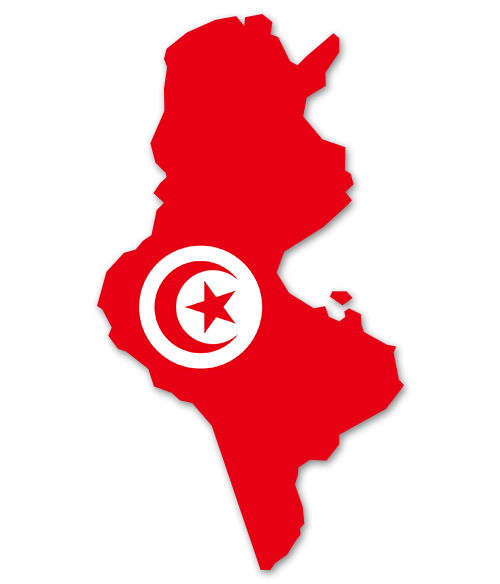 Tunesien Umriss