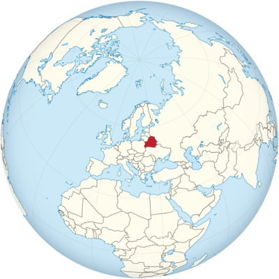 Belarus auf Globus