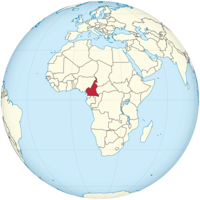 Kamerun auf Globus