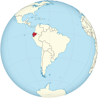 Ecuador auf Globus