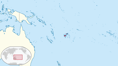 Fidschi auf Globus
