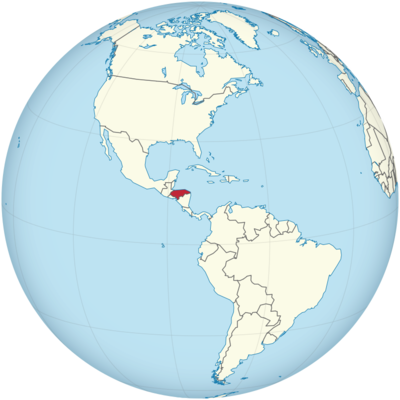 Honduras auf Globus