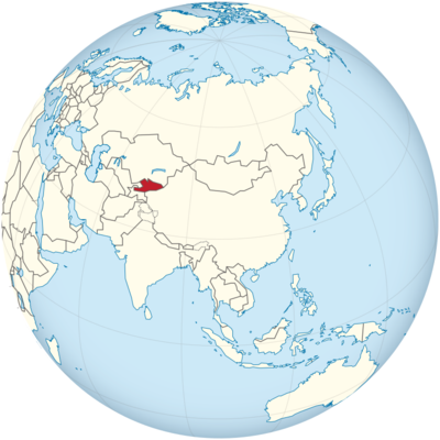 Kirgisistan auf Globus