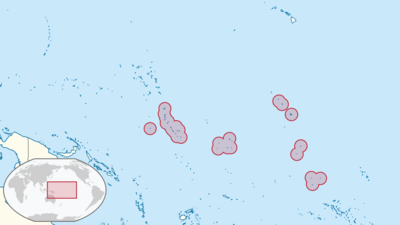Kiribati auf Globus