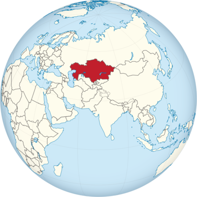 Kasachstan auf Globus