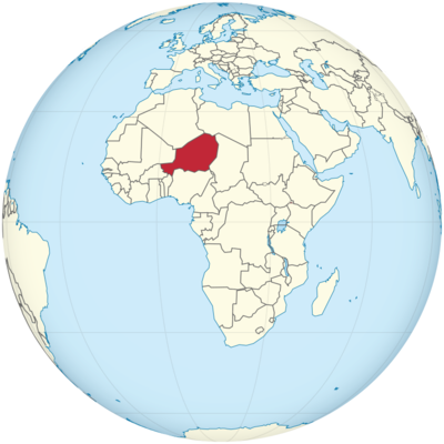 Niger auf Globus