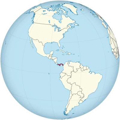 Panama auf Globus