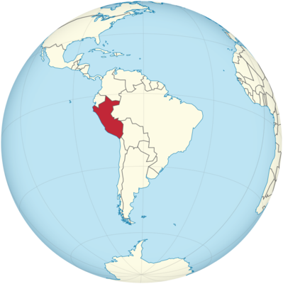 Peru auf Globus