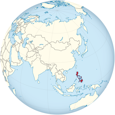 Philippinen auf Globus