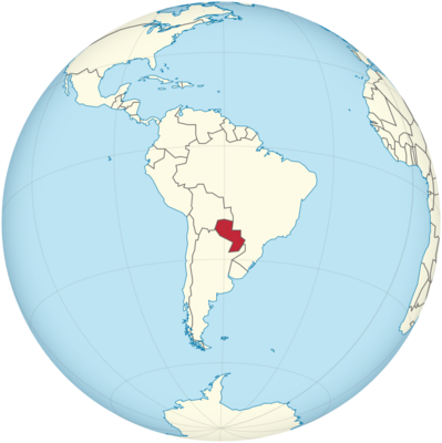 Paraguay auf Globus