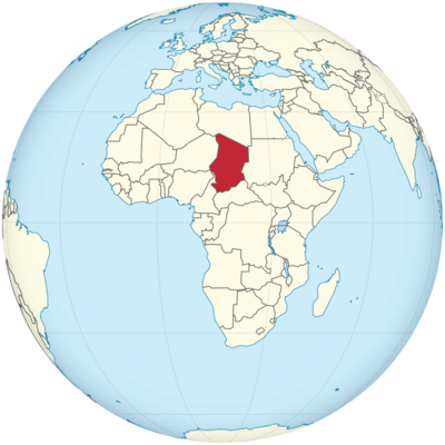 Tschad auf Globus