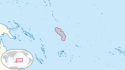 Tuvalu auf Globus